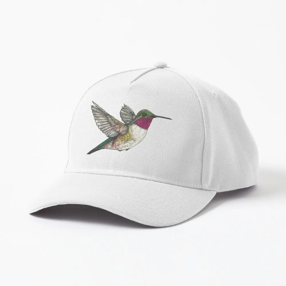 

Ruby Throated Hummingbird Cap Designed and sold bySerenSketches