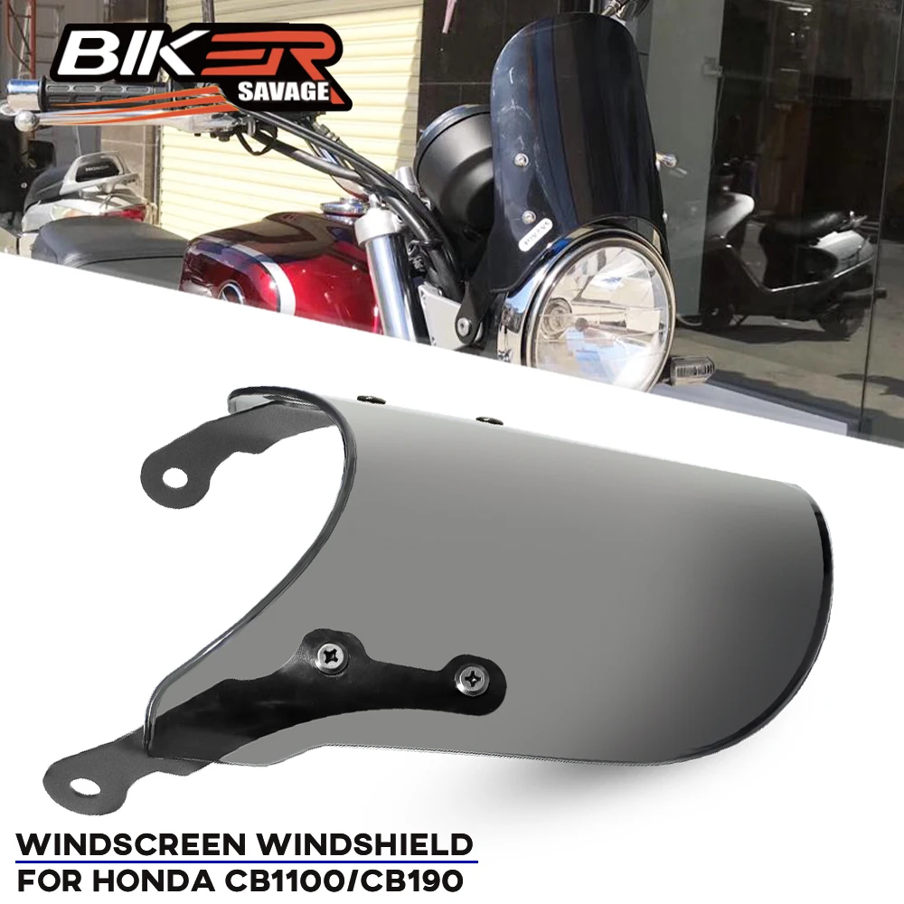 

Motorcycle Windscreen Pare-brise For HONDA CB190 SS CB1100 EX/RS CB750 CB600F HORNET CB400 Super Wind Deflector Windshield Parts
