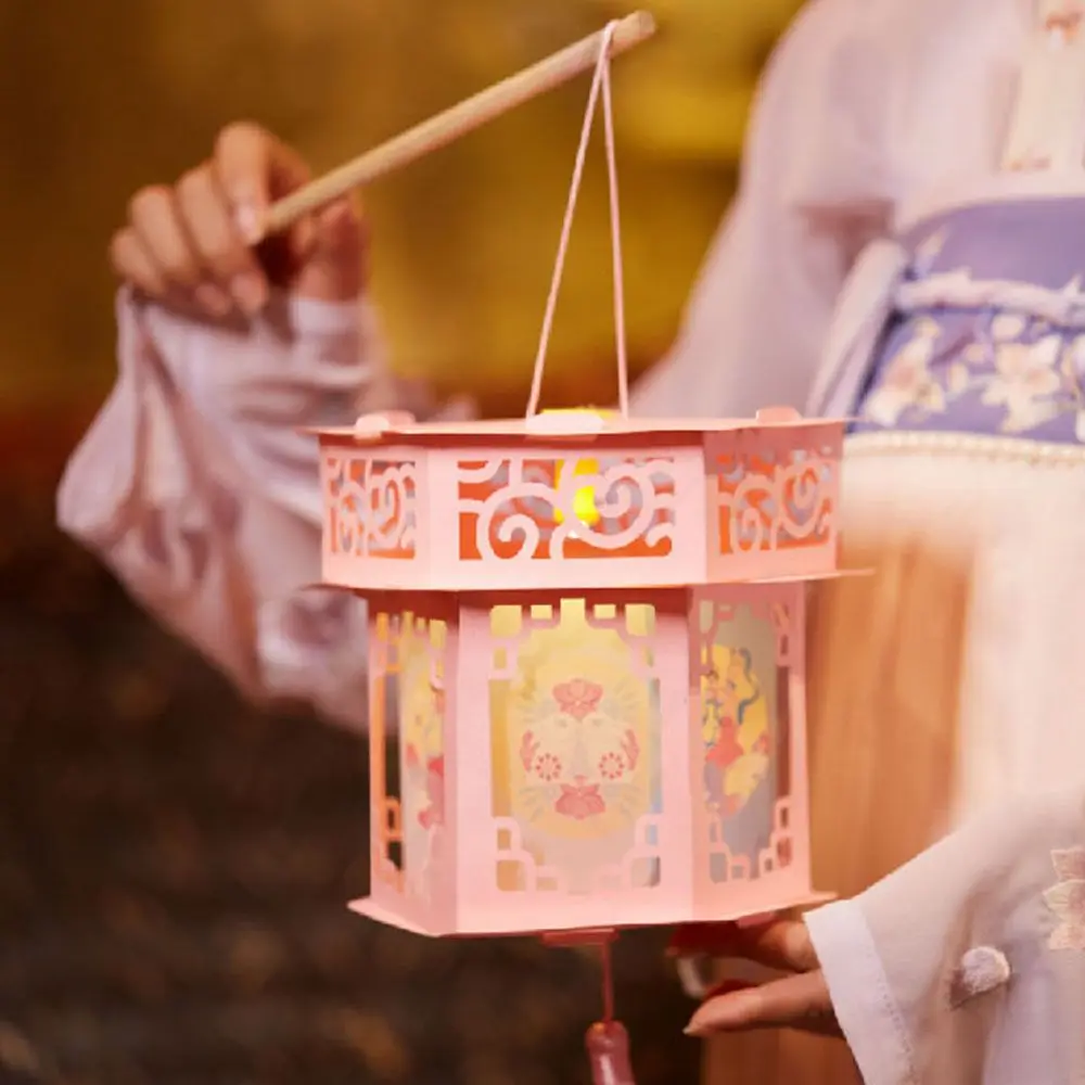 

Светящийся Фонарь ручной работы для фестиваля средней осени, бумажный фонарь «сделай сам» для детского сада, подарки для детей, товары для в...