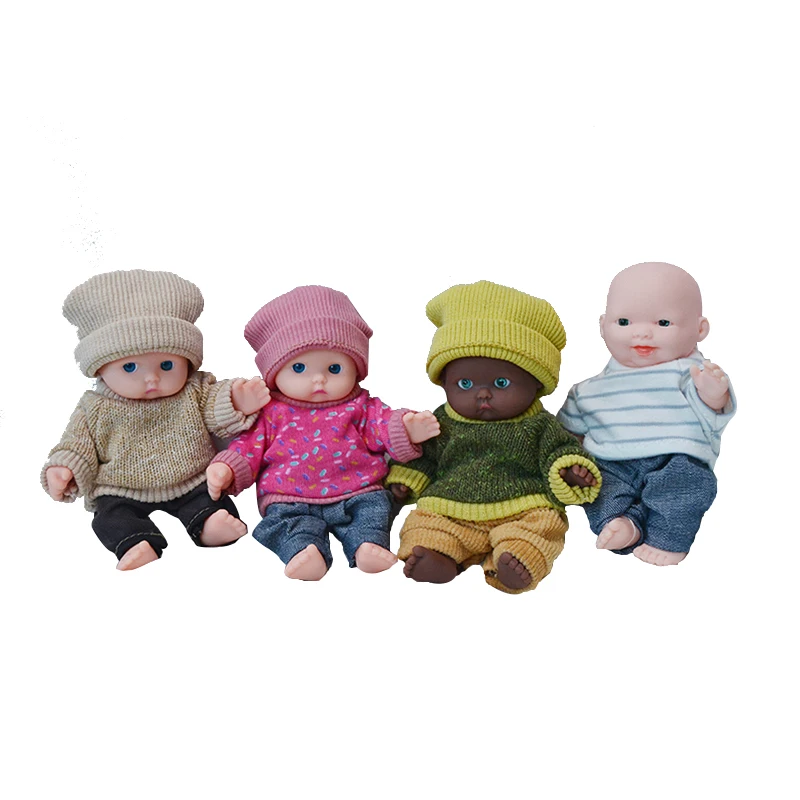 

Кукла-младенец, готовая мини-кукла 12 см, одежда, обучающая игрушка, имитация младенца-младенец, раньше, мальчик и девочка с голубыми глазами