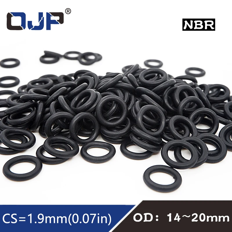 

50PC/lot Rubber Ring NBR Sealing O Ring CS1.9mm OD14/15/16/17/18/19/20mm O-Ring Seal Gasket Nitrile Oil Ring Washer