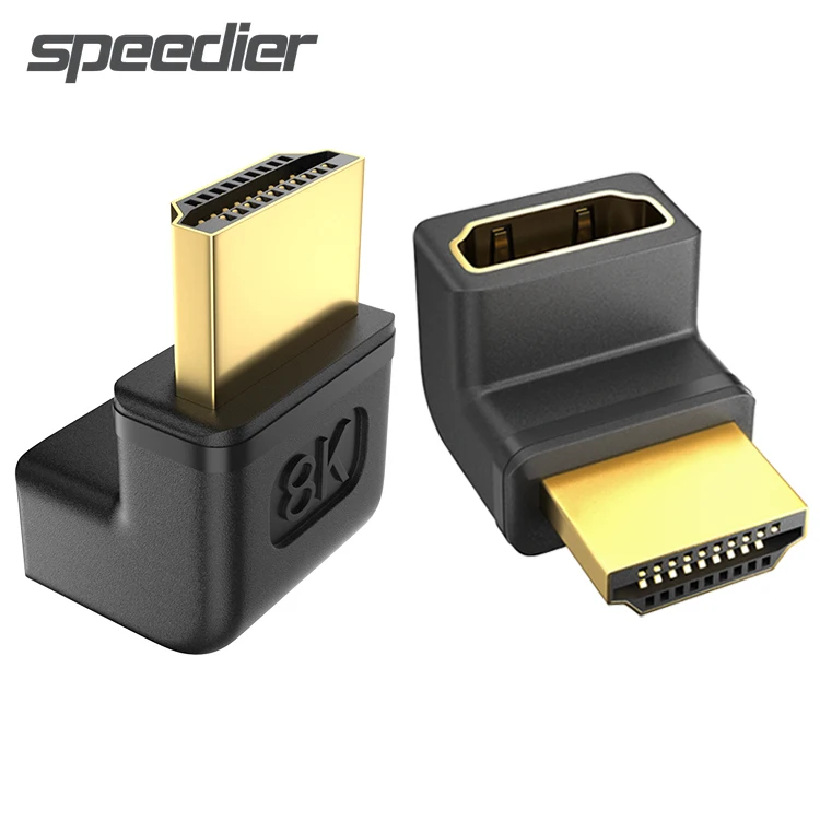HDMI2.1 адаптер штекер-гнездо 90 градусов прямоугольный преобразователь HDMI