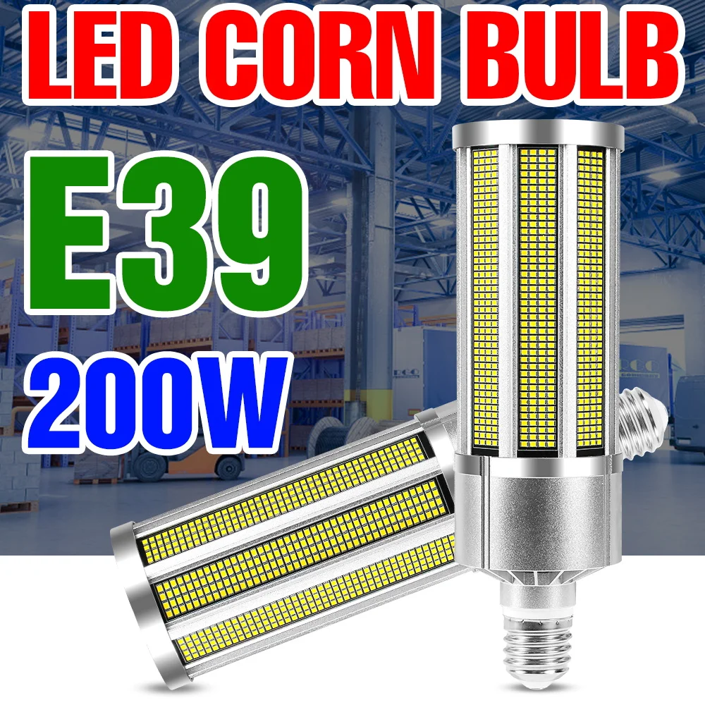LED Bulb E39 Corn Lamp 220V Light LED Chandeliers 110V Lampada 150W 200W 240W For Home Living Room Lighting Aluminum Light Bulb