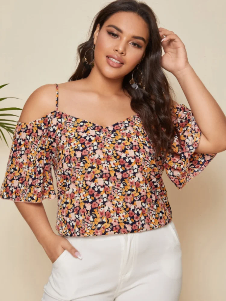 Oversized women's clothing new product explosive loose fashionable chubby mm sexy suspender plus size women clothing