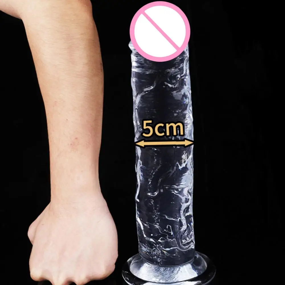 Прозрачный фаллоимитатор для женщин, мягкий резиновый фаллоимитатор для стимуляции точки G для взрослых или пар Прозрачный фаллоимитатор для женщин, мягкий резиновый фаллоимитатор для стимуляции точки G для взрослых или пар