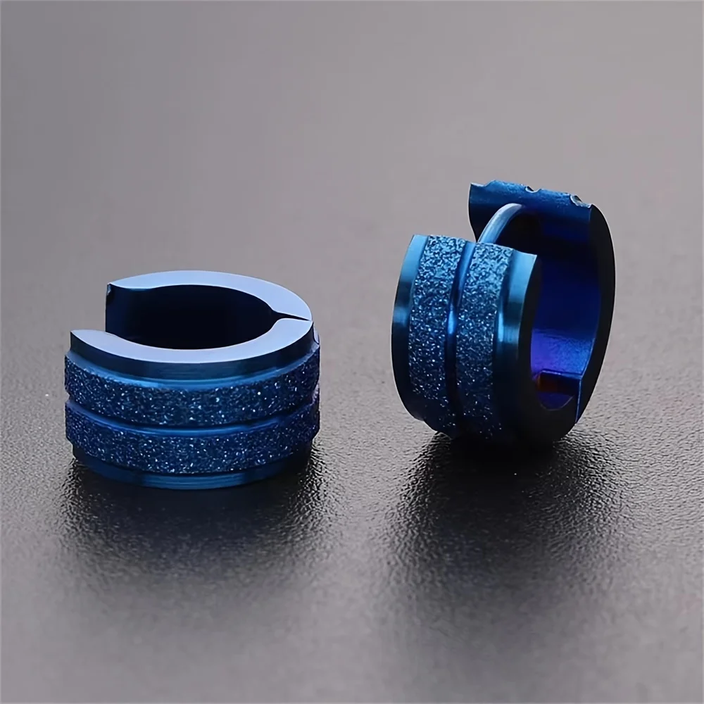 2 шт. новые матовые серьги-кольца из нержавеющей стали маленькие круглые для