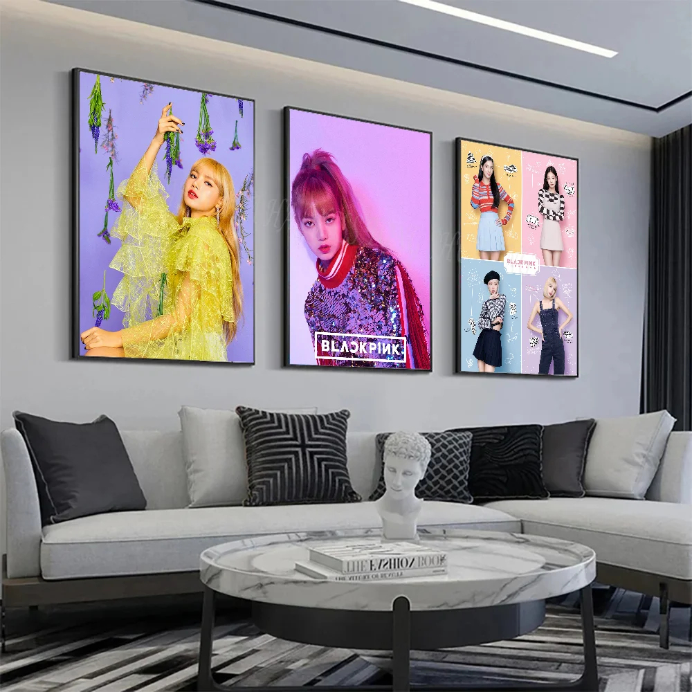 B-черно-розовая-искусство на стену Декор для дома цифровая живопись комнаты