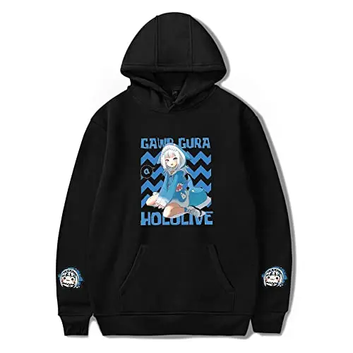 2022 New Gawr Gura Merch Gawr Gura Hoodie Unisex Pullover Sweatshirt  Haikyuu Hoodie Clothes