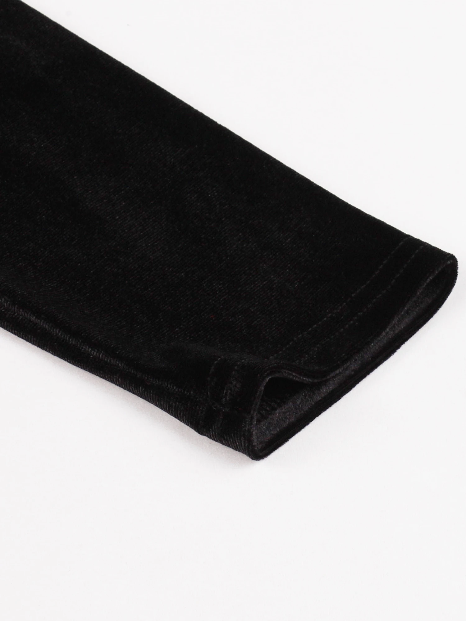 Элегантное женское однотонное черное бархатное элегантное приталенное