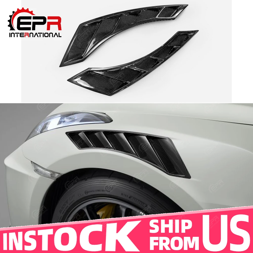 

У нас на складе для Nissan R35 GTR 08-17 NIS Стиль Fender отверстия Накладка обвес тюнинг Запчасти углерода крыло Впускной воздуховод гонки