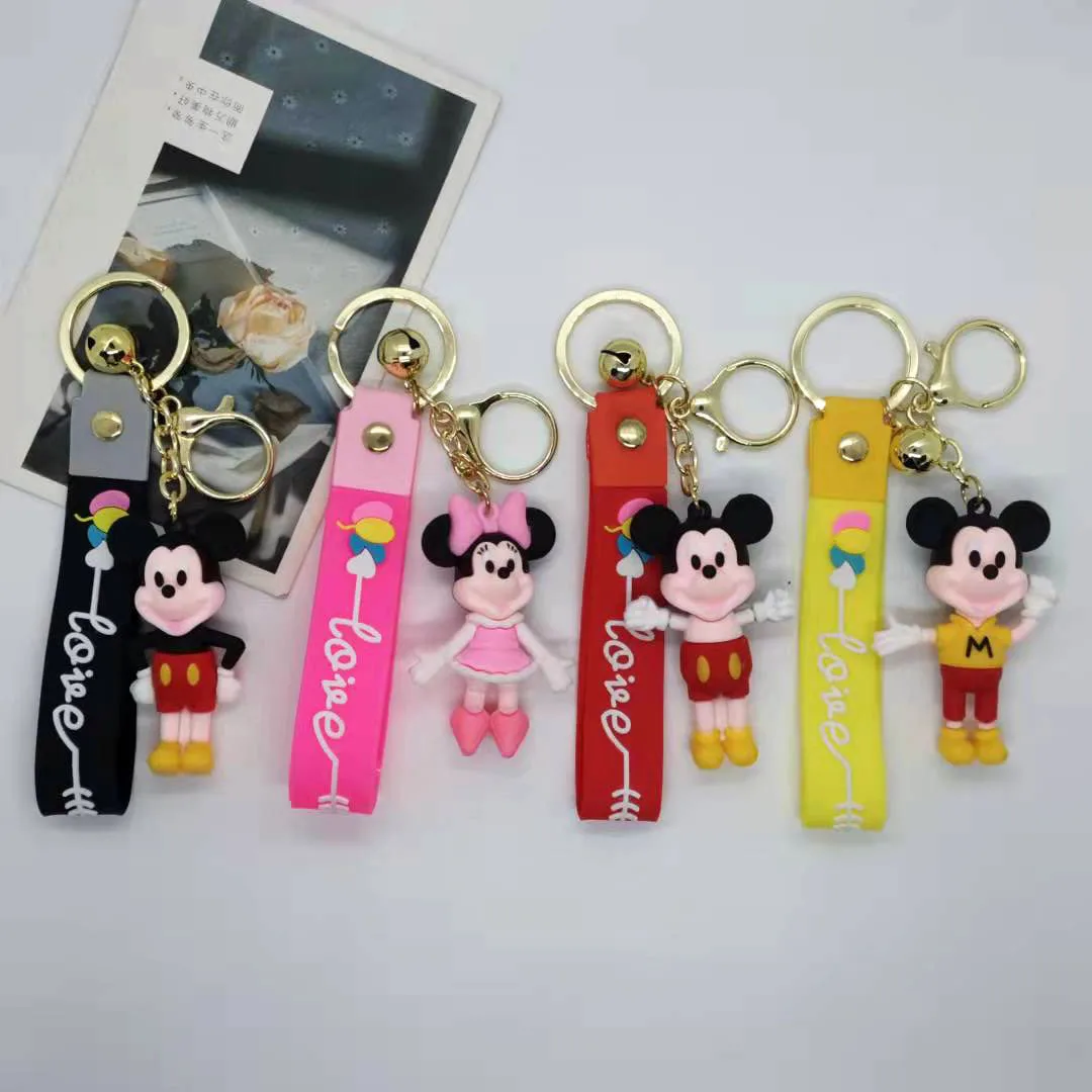 

Creative Cartoon Cute Mickey Minnie Doll Couple Keychain Pendant Bag Car Key Chain Accessories Gift