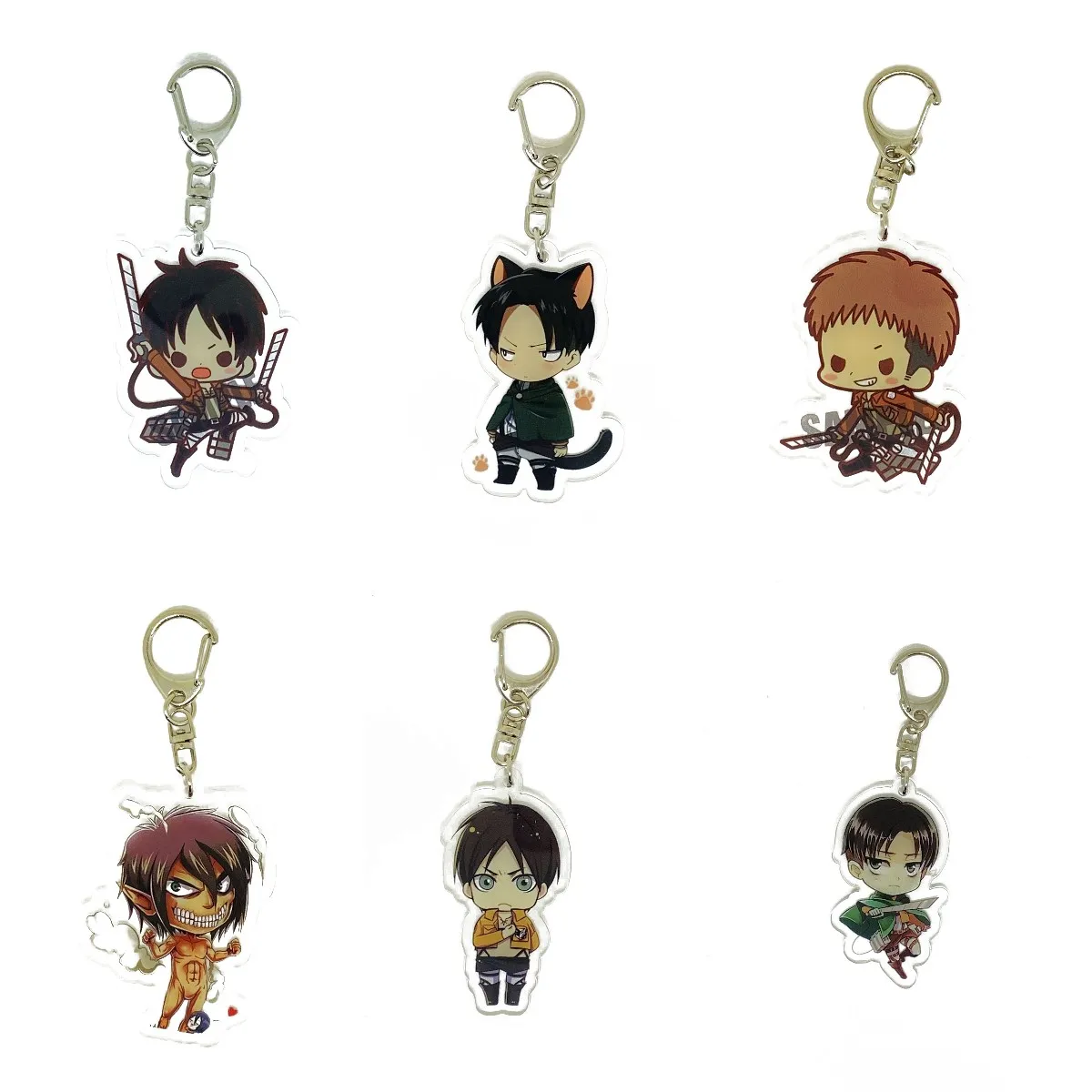 Cute Cartoon Anime Attack On Titan Keychain Acrylic Keychains Key Cover Chain Keyring Jewelry Accessories Women Men Gifts
Cute Cartoon Anime Attack On Titan Keychain Acrylic Keychains Key Cover Chain Keyring Jewelry Accessories Women Men Gifts
