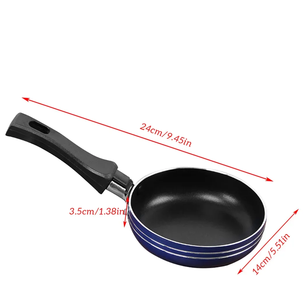12cm/14cm/16cm/18cm Mini Frying Pan Non-Stick Steel Frypan Pot Saucepan Random Color For Cookware Kitchen