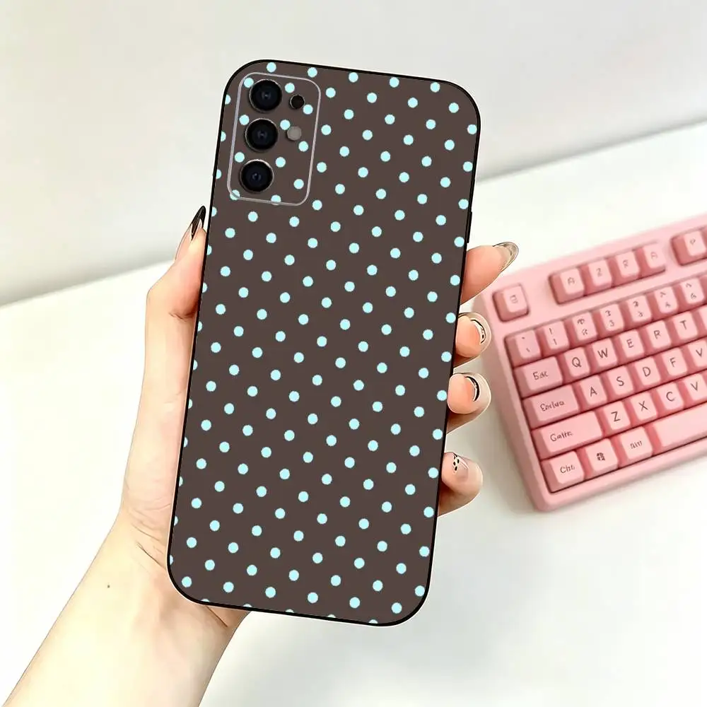 Фото Мягкий чехол для телефона Big Dots Brown Blue Black для Samsung S26,25,24,21,22,21,20,10,9,8,7,6Ultra,Plus,Fe, Lite №3