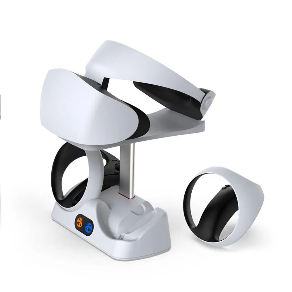 

1 шт. док-станция для зарядки VR, держатель с подсветильник кой дисплея, стойка для хранения очков, совместимая с Ps5 VR2, Прямая поставка