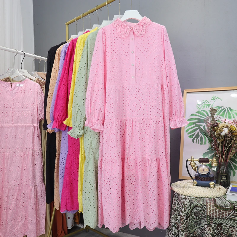 

Осеннее шикарное платье с коротким рукавом, ажурные женские платья-трапеции с круглым воротником, праздничные платья Y2k, женская одежда, Прямая поставка