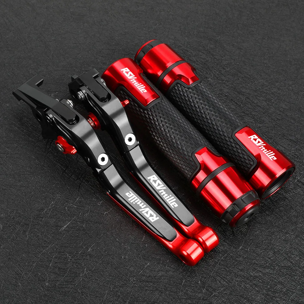 

Motorcycle Folding Extendable Adjustable Clutch Brake Levers Handbar Grips FOR Aprilia RSV MILLE 1999 2000 2001 2002 2003