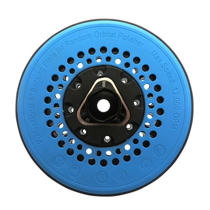 

Hook & Loop Sanding Plate 5 Inch 49 Holes Dust Free Backing Pad Fit for Orbital Sanding Machine Grinding Polishing Disc