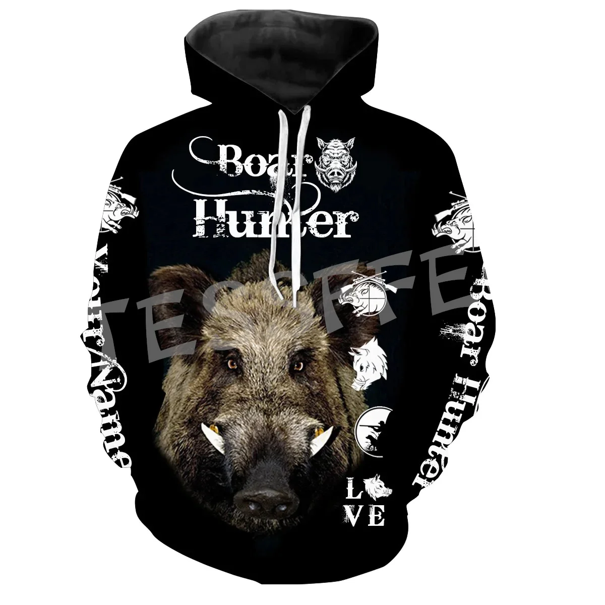 

NewFashion Custom Name Boar Hunting Camo Hunter Tattoo 3DPrint Harajuku Pullover Streetwear Unisex Casual Funny Jacket Hoodies 5