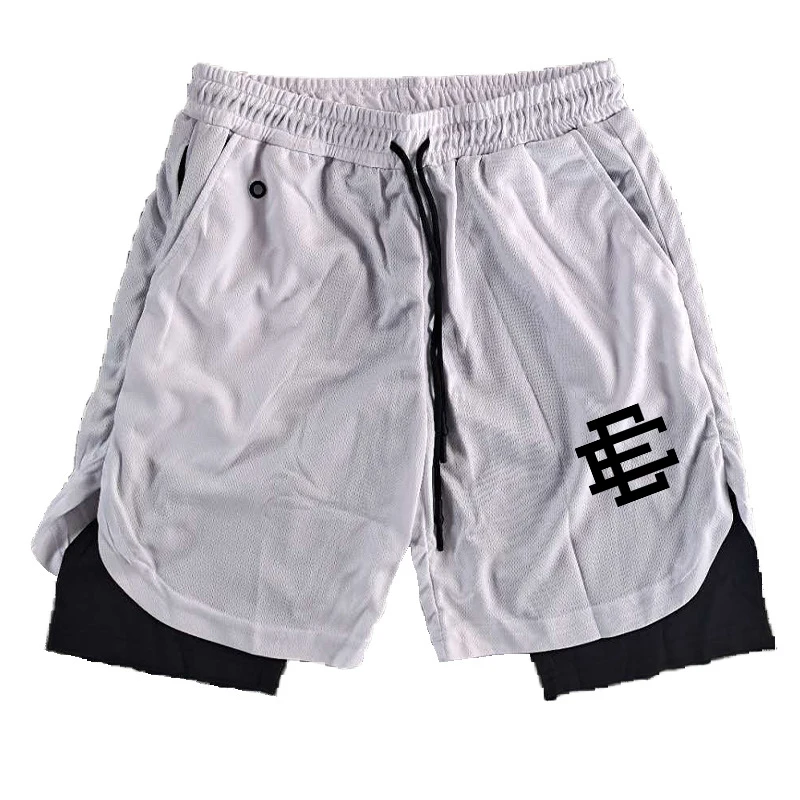 

2022 Men Running Shorts Side EES Sport Jogging Fitness Sweatpants Quick Dry Cotton Gym Breathable Training Exercise Short Pants