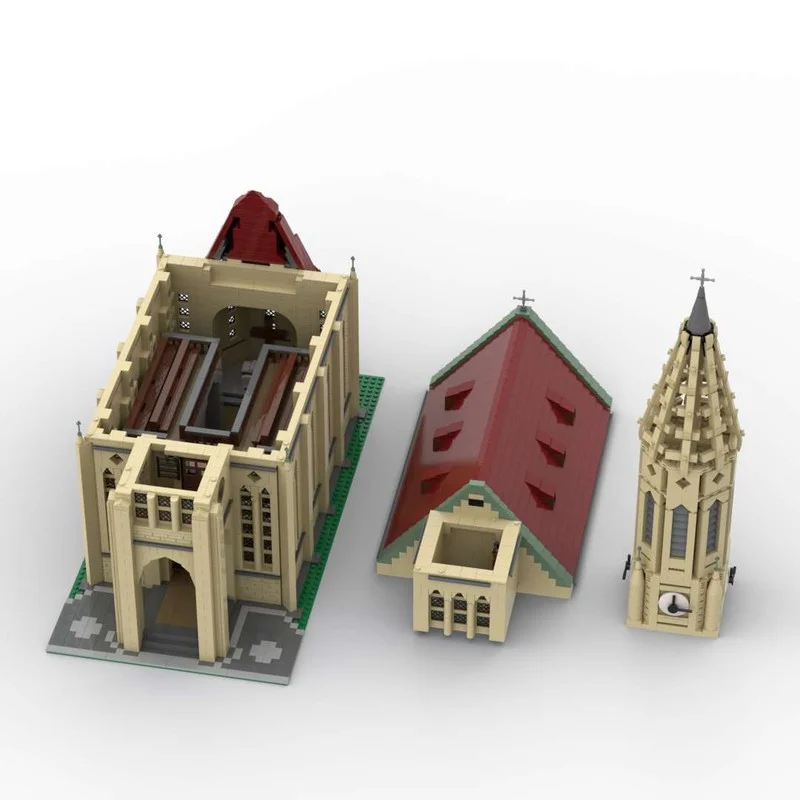 НОВЫЙ 6262 шт. модульный берег Kirche Stuttgart City Construction DIY образование творческая идея