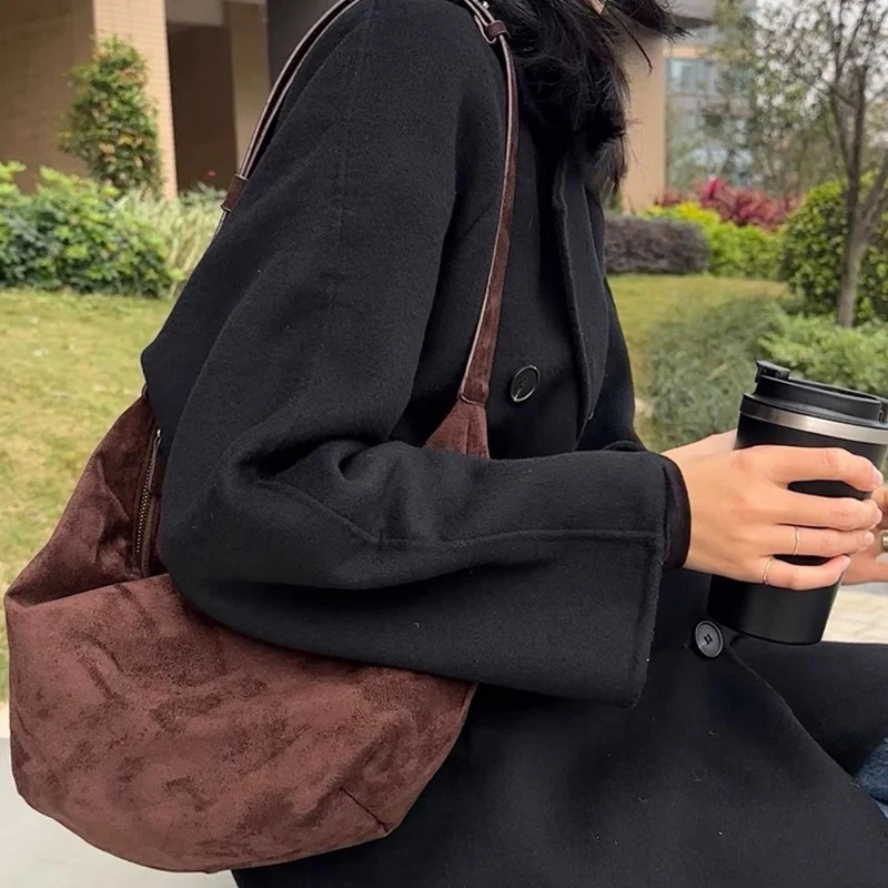 Сумка-хобо из искусственной замши MEDIOW женская Роскошный дизайнерский саквояж в