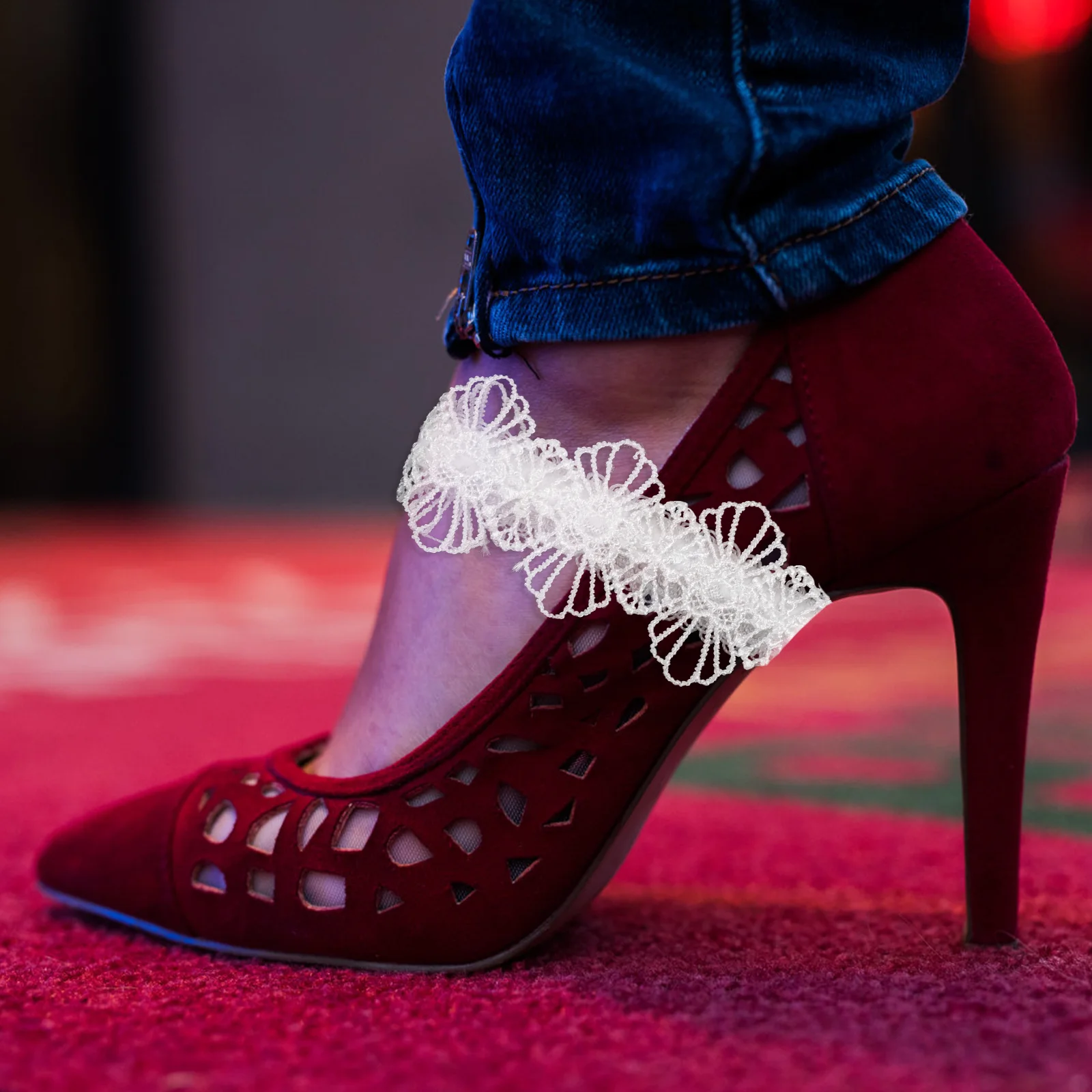 2 Pairs Shoe Straps Heels Laces Men Womens Shoes Pumps High Shoelaces Lazy Boat Anti Loose