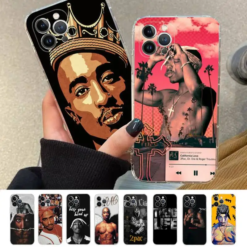 

Rapper 2pac Tupac Phone Case for iPhone 11 12 13 mini pro XS MAX 8 7 6 6S Plus X 5S SE 2020 XR