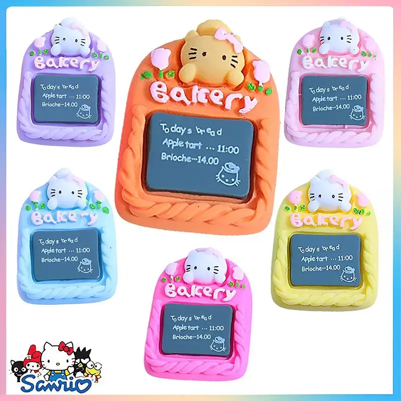 

Large Size 2Pcs Sanrios Hellokitty Accessories Resin Blackboard Series Diy Scrapbooking Material Jewelry Making Supply Anime Toy