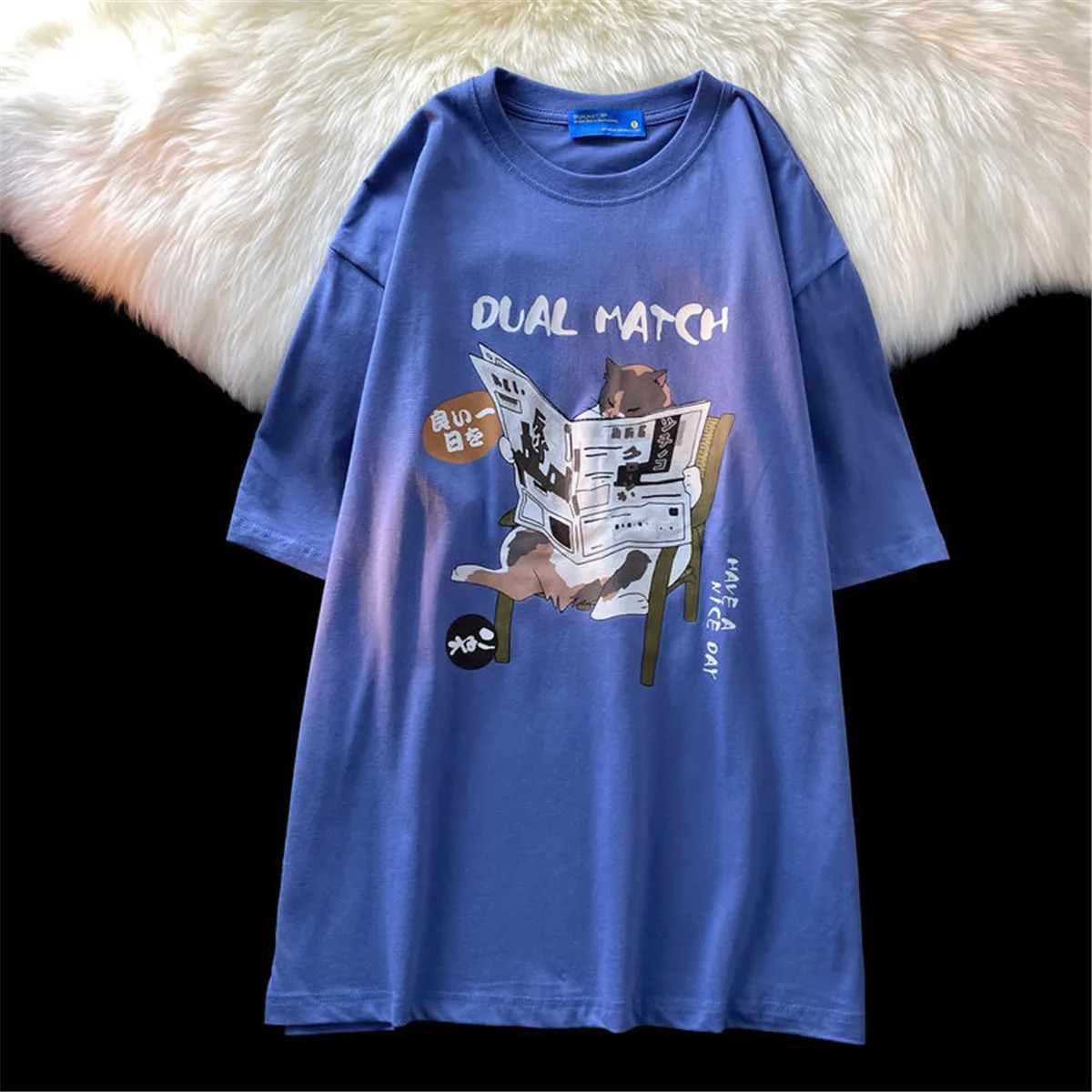 

Крутая хлопковая Готическая брендовая футболка с круглым вырезом и принтом кошки, мужские топы, футболка, забавная Повседневная футболка в стиле High Street для пар, в стиле хип-хоп, Ulzzang, уличная одежда