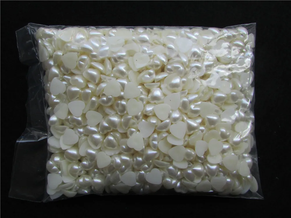 

Half Peach Heart ABS Imitation Pearl Jewelry DIY Beaded Decoration Hairpin Manicure Phone Case Accessories