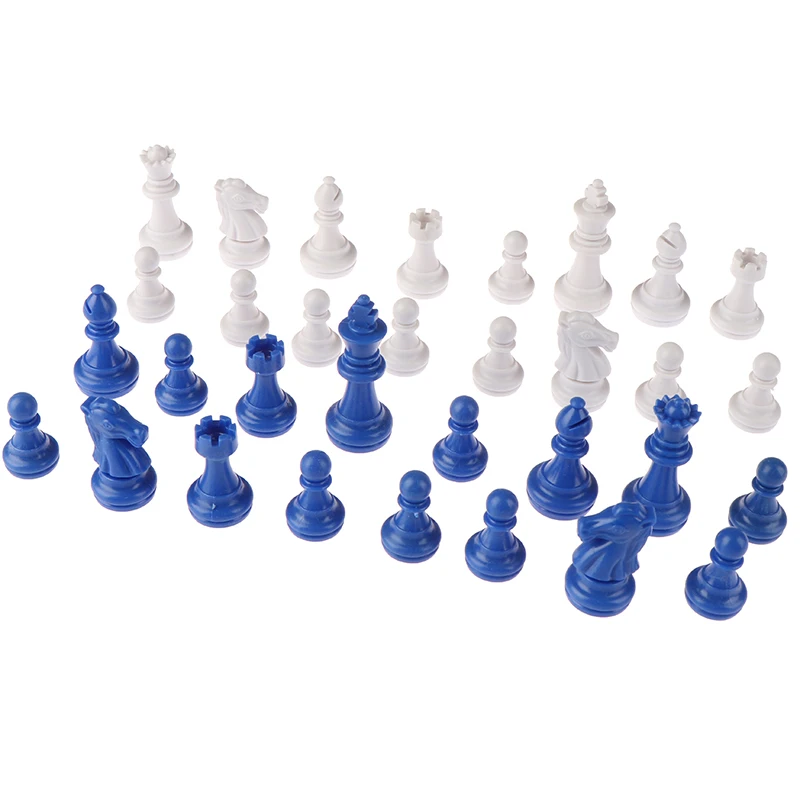 

1Set 32Pcs Chess Set Plastic Ps For Adults Travel Chess Pieces Games Kids Toys