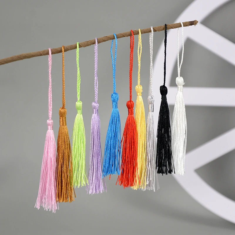 

100pcs/lot DIY Multicolor Tassel Fringe Brush For Bookmark Handmade Crafts Sewing Curtains Accessories Home Wedding Decoration