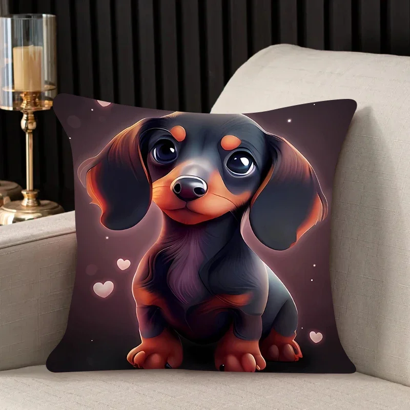 Подушка для домашнего декора с изображением милых кошек и собак чехол дивана