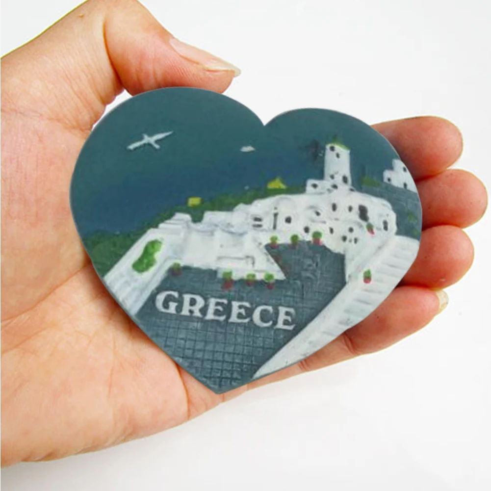 

Ручная роспись сувенирные смола современная Изысканная гостиная строительство домашний декор пейзаж подарок магнит на холодильник