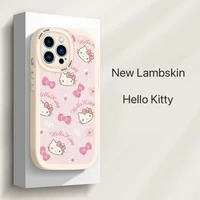 bandai hello kitty cartoon cortex phone cases for iphone 13 12 11 pro max xr xs max x 78plus lady girl shockproof soft shell