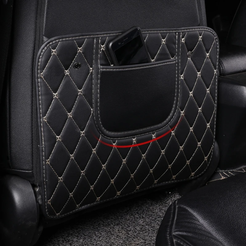 

Car Seat back Anti Kick Pad Protector Cover Car Interior Accessories Waterproof Anti Dirty Mat PU Leather Cover Protector Mat
