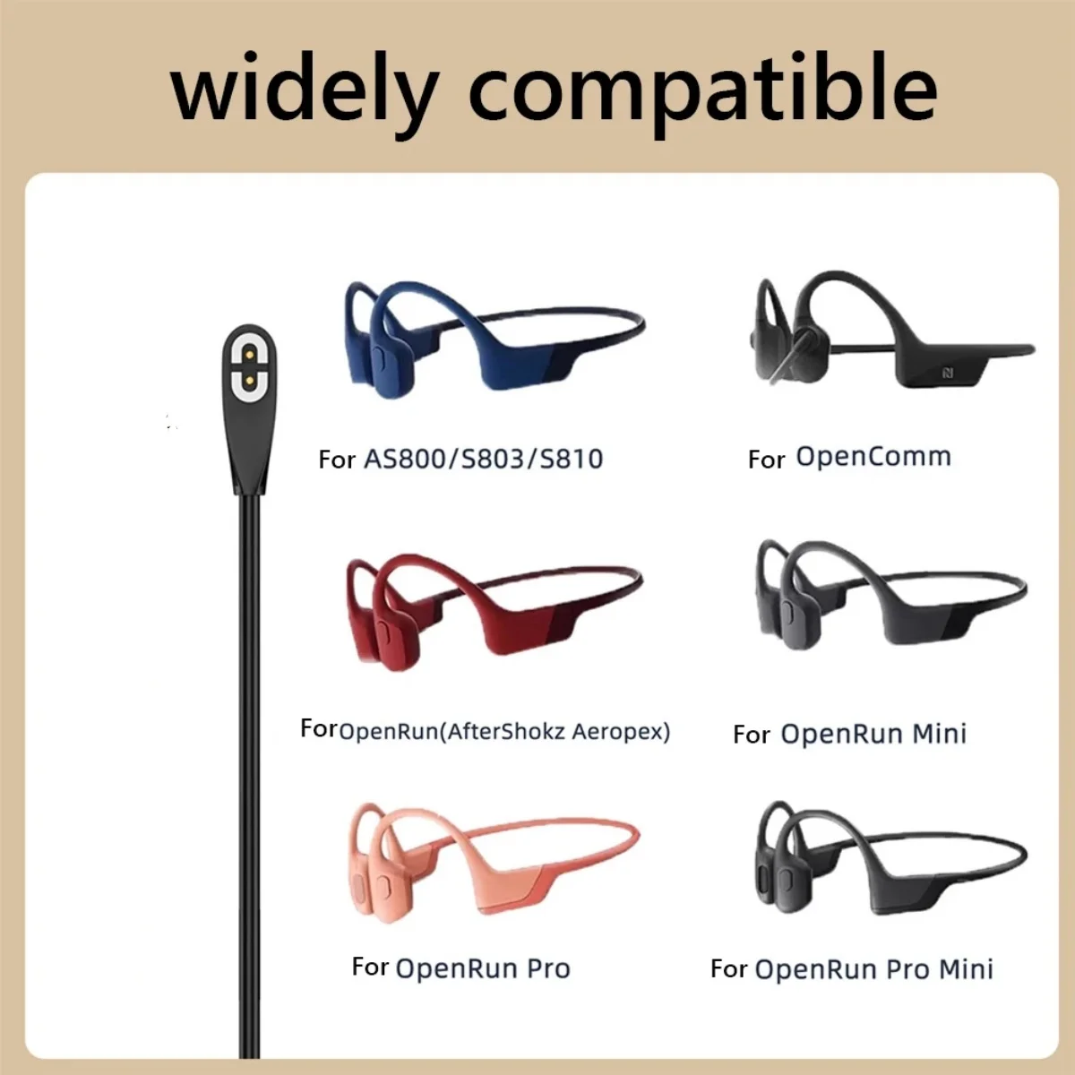 Популярный зарядный кабель длиной 3,3 фута для AfterShokz Aeropex AS800 Shokz Open RunPro S810OpenRun S803OpenRun Mini, зарядное устройство для наушников (art.: 3920da343a22d) - 3920da343a22d