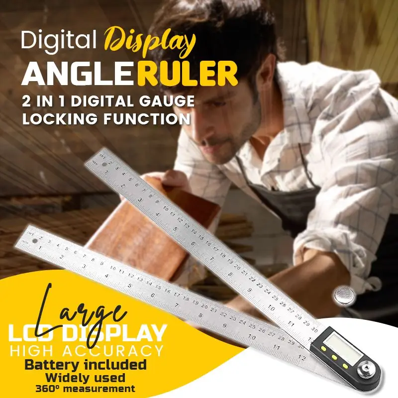 

Goniometer Electronic Protractor Digital Gauge Angle Measurement Tool Multi Angle Ruler Woodworking Tools Meter Angle Finder 360