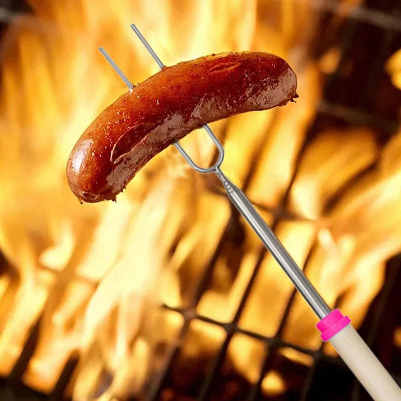 8 шт. телескопическая вилка для барбекю из нержавеющей стали