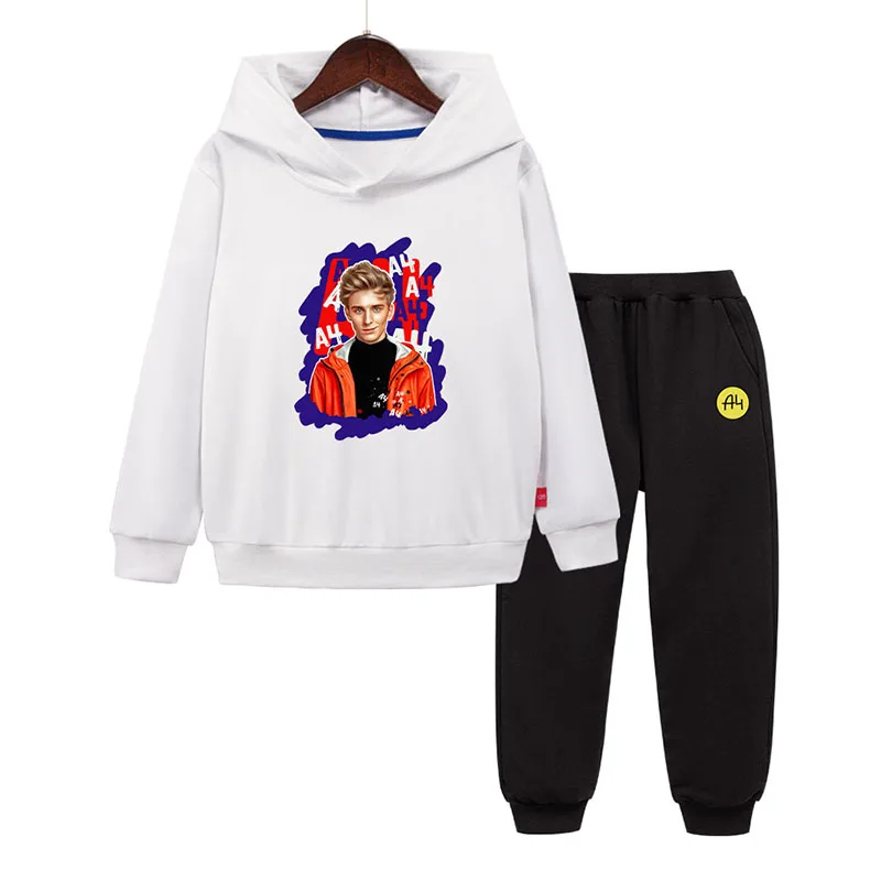 2023 Children's Clothes Cartoon Goods a4 Hoodie + Trousers 2-Piece Set Spring And Autumn Boys Baby Sweatshirt Girls Casual Wear