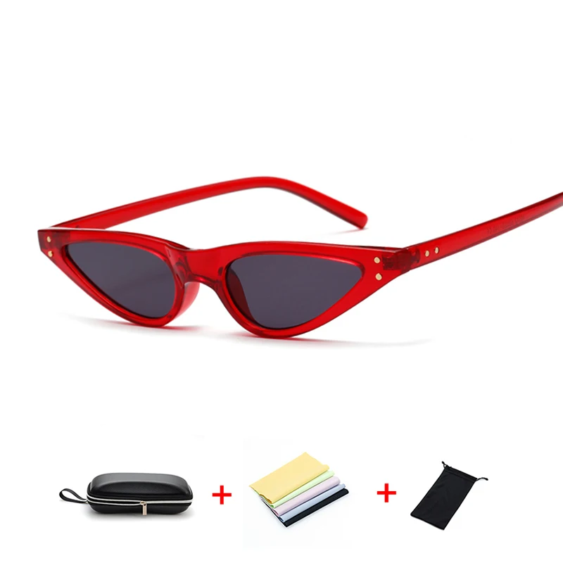 

2023 Vintage Black Sunglasses Women Cat Eye Sun Glasses For Women Color Lens Mirror Lady Sunglass Female Fashion Brand Design Oc