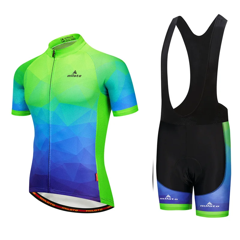 

2022 New white MILOTO Bicycle Team Short Sleeve Maillot Ciclismo Men Cycling Jersey Summer breathable Cycling Clothing Sets