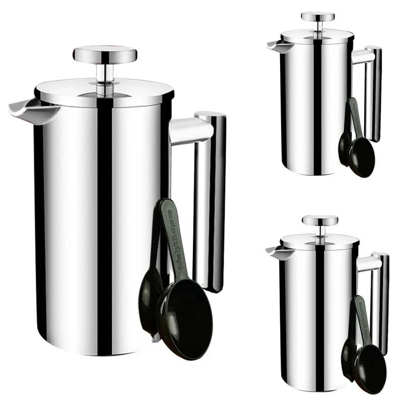 

Coffee Maker French Press Stainless Steel Espresso Coffee Machine Double-Wall Insulated Coffee Tea Maker Pot