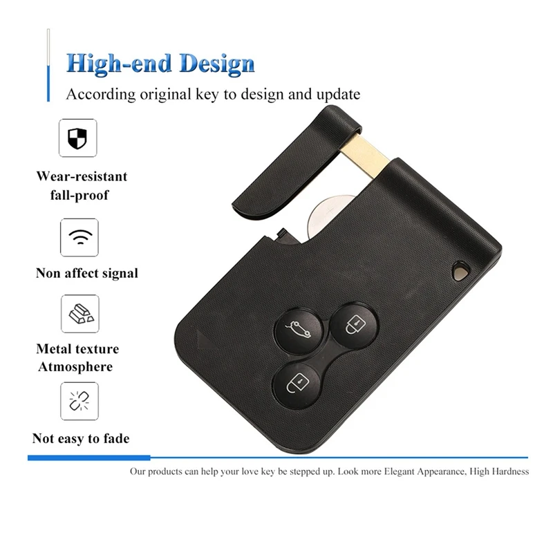 

Смарт-карта для автомобильного ключа, 3 кнопки, 433 МГц, ID46 PCF7943