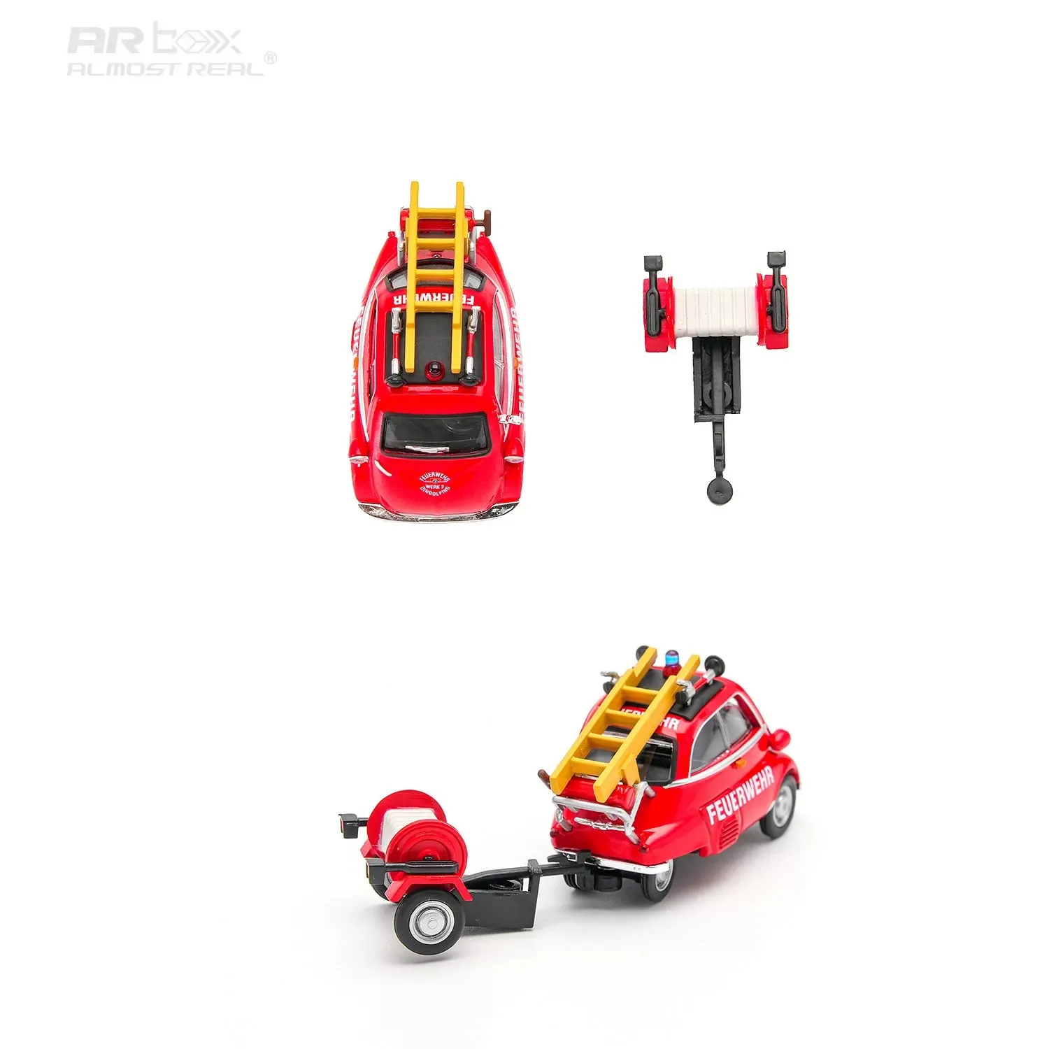 Классическая модель BMW Isetta Egg Car Fire Fighting Version AR Box 164, статическая модель из сплава, изысканный декор, подарок для коллекционеров автомобилей (art.: 3920da2a01b45) - 3920da2a01b45