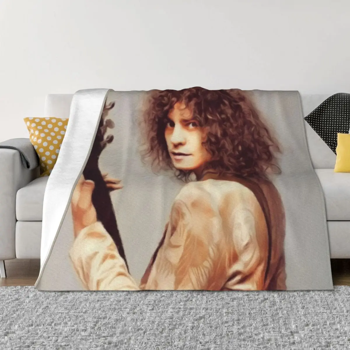 Фото Одеяло Marc Bolan, Music Legend, очень большое одеяло, теплое зимнее мягкое большое одеяло №1