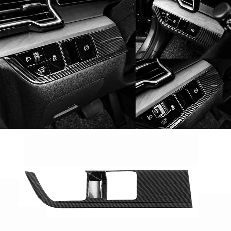 

Панель переключателя для автомобильной фары, Обшивка Рамы для Kia Sportage NQ5 2022 2023 LHD, аксессуары для интерьера из углеродного волокна