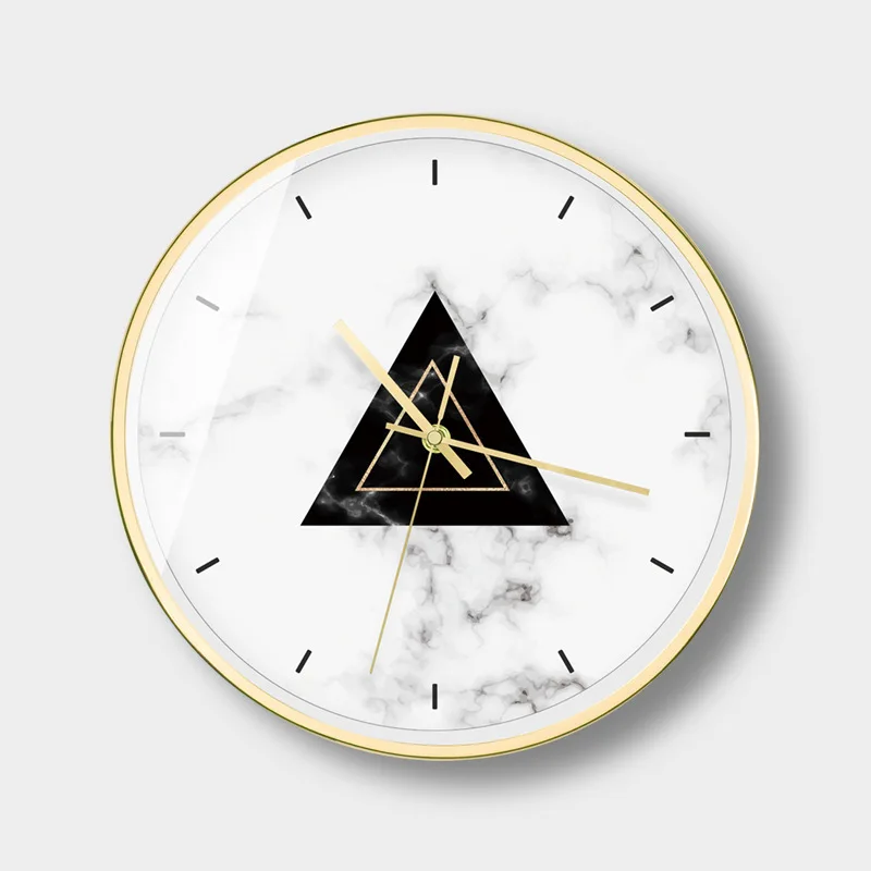 

Geometric triangle simple wind wall clock office creative personality home electronic clock