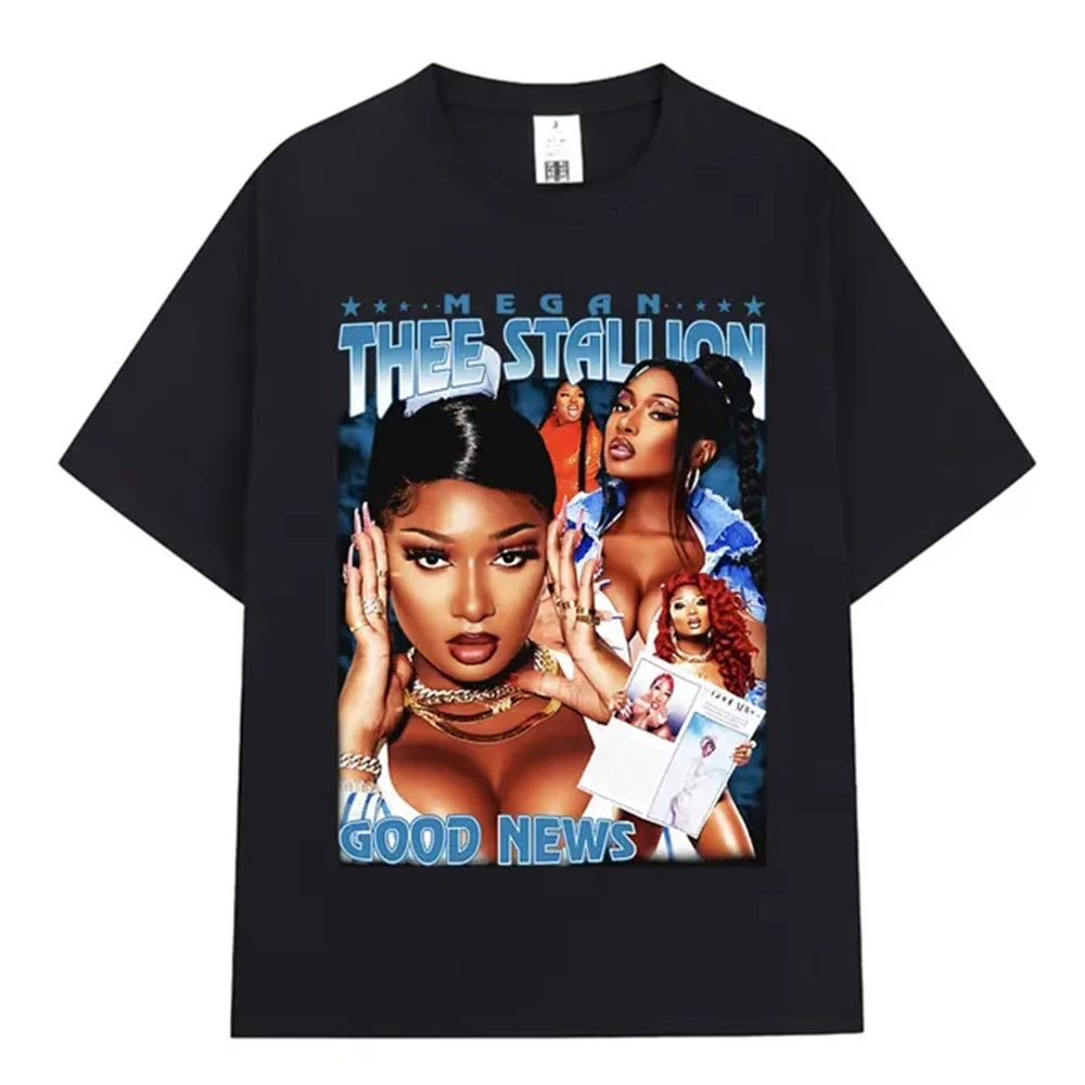 Rapper Megan Thee Stallion Good News Graphics Print T Shirt Men Mens Clothing Homme New in Top 10423